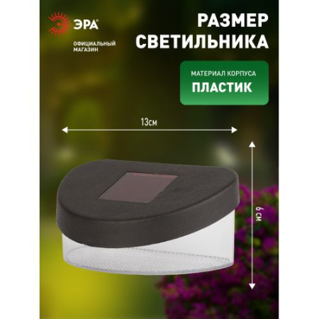 Светильник садовый SL-PL8-MNT1 настен. с выкл. черн. ЭРА Б0018819