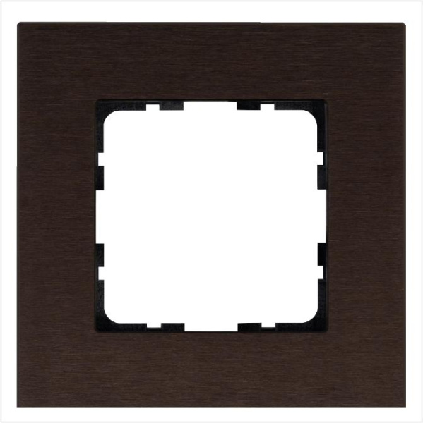 Рамка 1-м G-Metal метал. алюм. корич. Brown Jasmart G1001AZ