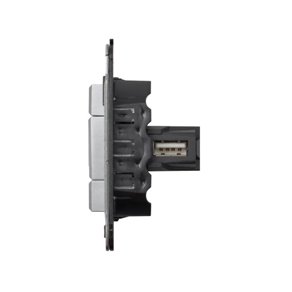 Розетка USB 2.0 1-м СП Avanti "Закаленная сталь" тип А-А DKC 4404403