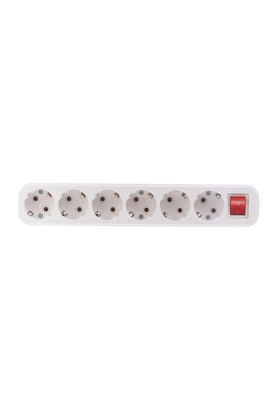Колодка удлинителя 6-м 16А Classic К06В 2P+PE 250В с выкл. IEK KYP11-16-06-00-ZK