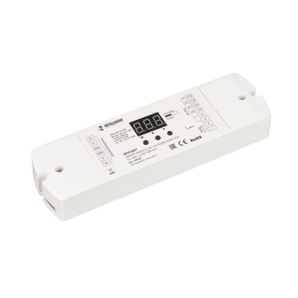 Декодер SMART-DMX512-204-62-RGBW-RDM-SUF (12-48В 4х150-500мА) IP20 пластик INTELLIGENT ARLIGHT 037440