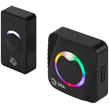 Звонок дверной POLYCOLOR C100 беспроводной RGB подсветка 36 мелодий черн. AG-M017F15 (DC) Black Era Эра Б0069996