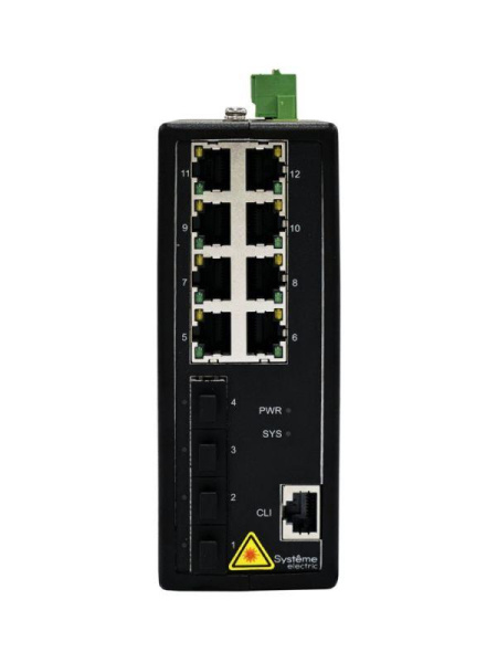 Коммутатор промышленный управляемый Ethernet L2+ 8х10/100/1000BaseT 4х1000BaseX SFP SE NSETM212T08X04B