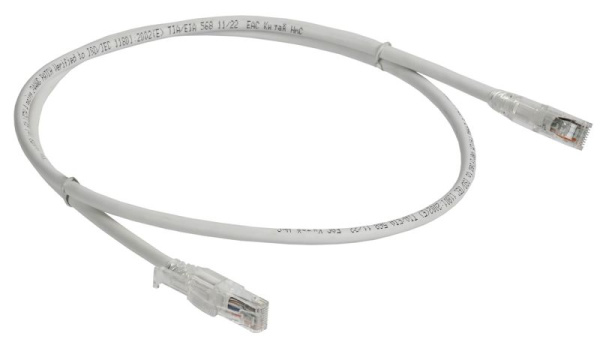 Патч-корд кат.6A UTP 0.5м standart лент. замок бел. ITK PC08-C6AUL-D05M-SC-RL