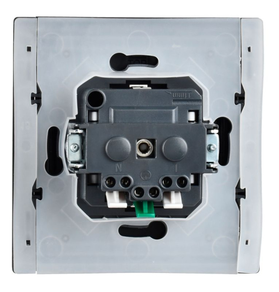 Розетка СП FORTE&PIANO16А IP44 FP319 с заземл. защ. шторки с крышкой безвинт. крепл. сер. IEK FP-R16-16-1-44-K03