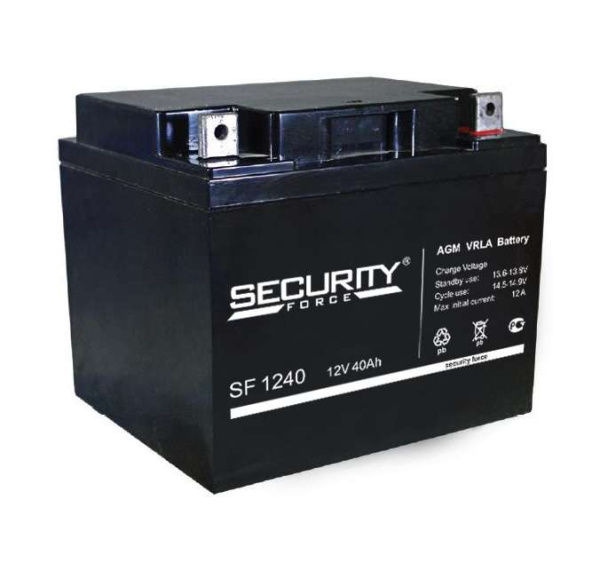 Аккумулятор ОПС 12В 40А.ч SF 1240 Security Force 4614030010011