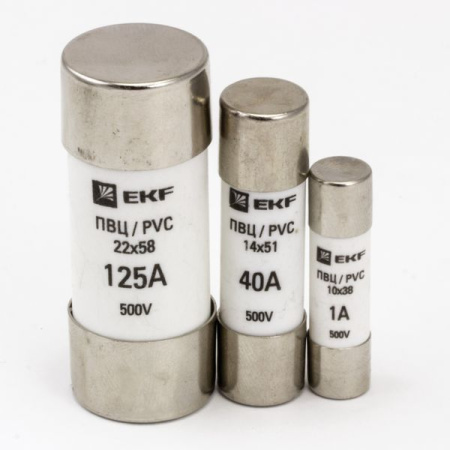 Вставка плавкая цилиндрическая ПВЦ 14х51 63А EKF pvc-14x51-63