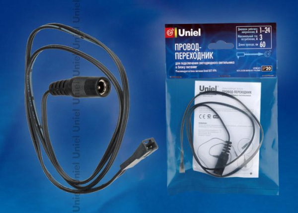 Коннектор для светодиодной ленты с блоком питания UCX-LJ1/E20-060 BLACK 1 POLYBAG 08197 Uniel 08197