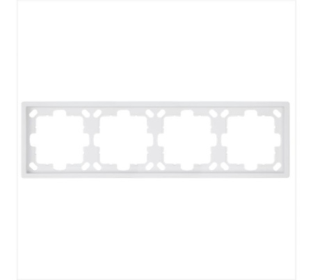 Рамка 4-м СП FD бел. матов. soft touch Jasmart FD1004PWM