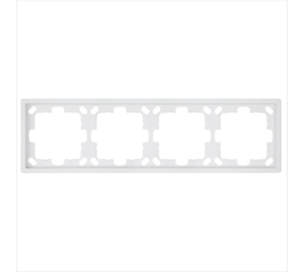 Рамка 4-м СП FD бел. матов. soft touch Jasmart FD1004PWM
