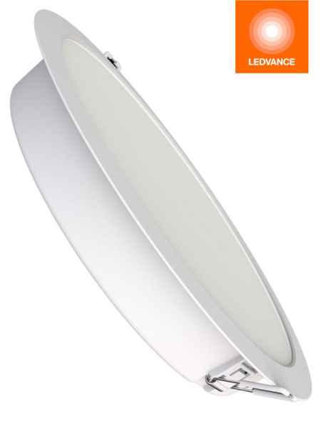 Светильник светодиодный Downlight DL MC 24Вт 3000/4000/6500К IP40 2280лм ДВО даунлайт кругл. встраив. с переключателем цветовой температуры бел. OSRAM 4607194230815