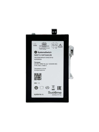 Коммутатор промышленный неуправляемый Ethernet 6х10/100BaseT 2х100BaseX SFP SE NSETU108T06X02B