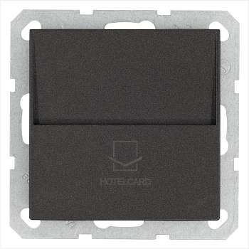 Выключатель карточный 10А IP20 отельный механизм антрацит Jasmart G6209B