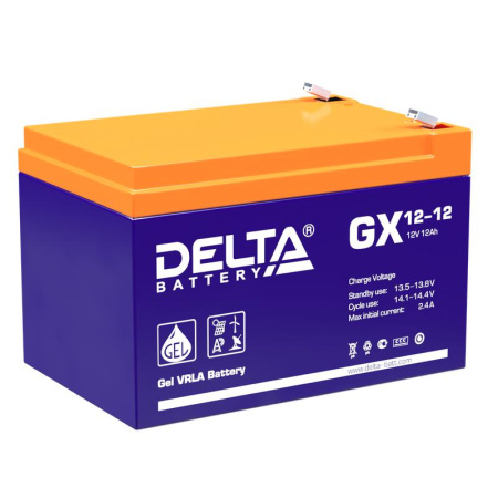 Аккумулятор GEL 12В 12А.ч GX 12-12 Delta 4614010170003