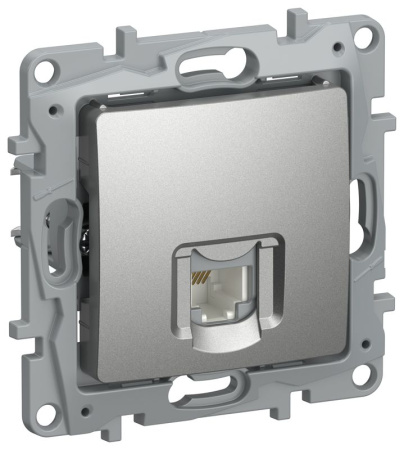 Розетка телефонная 1-м IEKETIKA RJ11 IP20 алюм. IEK 6724401