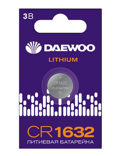 Элемент питания литиевый CR1632 3В BL-1 (блист.1шт) DAEWOO 5058040