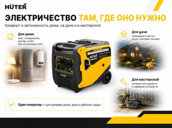 Генератор инверторный DN 6000Si Huter 64/10/99