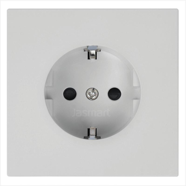 Розетка 1-м СП FD Shuko 16А IP20 с заземл. защ. шторки механизм тауп матов. soft touch Jasmart FD5501PTM