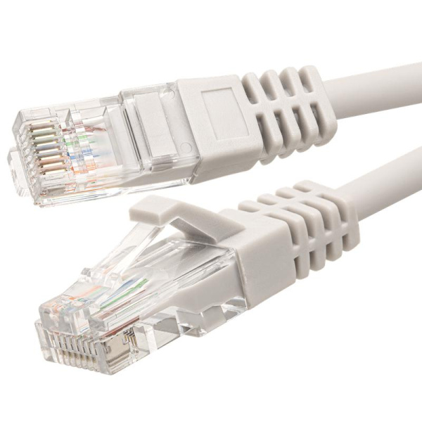 Патч-корд SUPRLAN UTP 6 4х2 24AWG (7х0.2мм) Cu LSZH 0.3м сер. SUPRLAN 10-0172