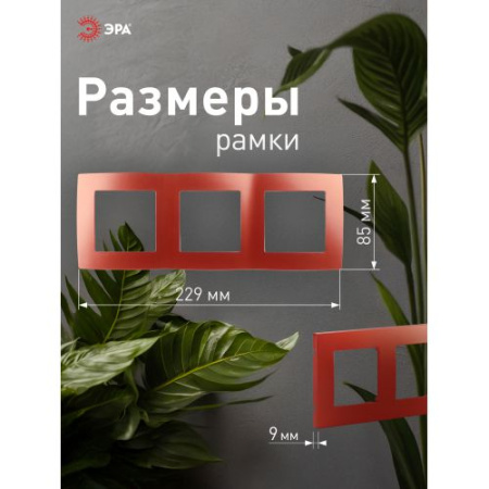 Рамка 3-м 12-5003-24 охра ЭРА Б0019407