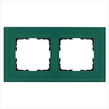 Рамка 2-м G-Glass стекло лазурн. Jasmart G1002GJ