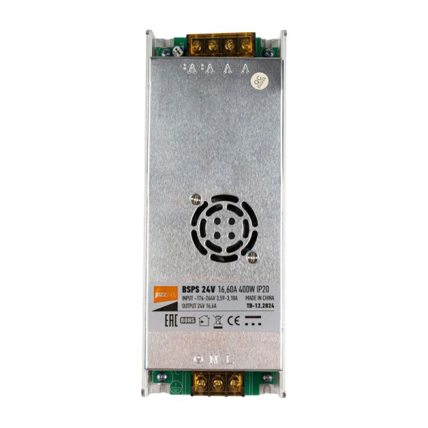 Блок питания для светодиод. ленты BSPS 24В 16.6А 400Вт IP20 метал. JazzWay 5046153