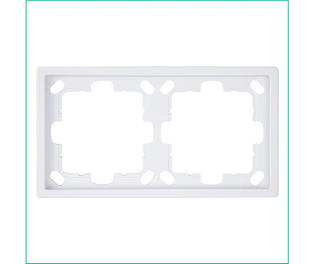 Рамка 2-м СП FD бел. глянцевый Jasmart FD1002W