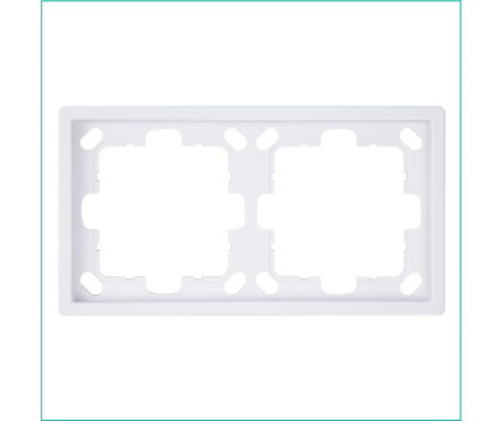 Рамка 2-м СП FD бел. глянцевый Jasmart FD1002W