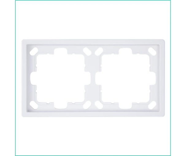Рамка 2-м СП FD бел. глянцевый Jasmart FD1002W