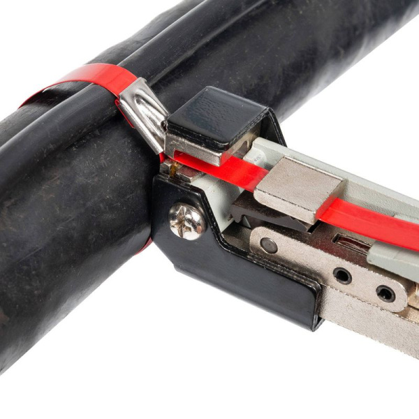 Хомут СКС-П (316) 4.6х400 стальной с покрытием красн. (уп.100шт) Fortisflex 83066