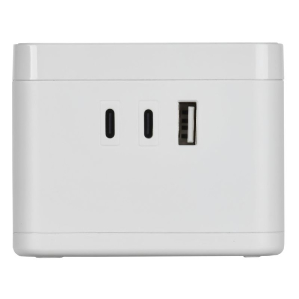 Удлинитель 2х1.3м 16А IP20 Qi У02К 10Вт USB A+C 3х1 бел. DOMINIC IEK DN-YP31-16-02-01-ZKU-K01