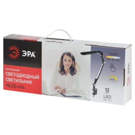 Светильник светодиодный настольный NLED-496-12W-BK струбц. черн. Эра Б0052767