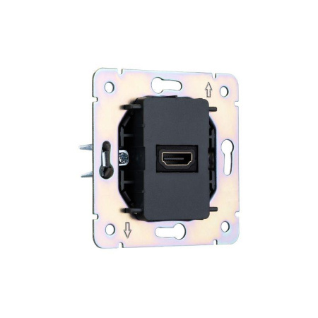 Розетка ROUND HDMI с/у шелк Kranz KR-78-0730-7