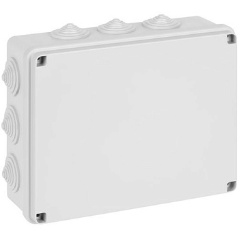 Коробка распаячная KORv-240-190-70-12gv-MP 240х190х70мм с гермовводами 12 входов прямой монтаж сер. IP55 Эра Б0073018