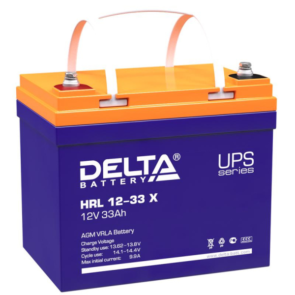 Аккумулятор профессиональный 12В 33А.ч HRL 12-33 X Delta 4614010610007