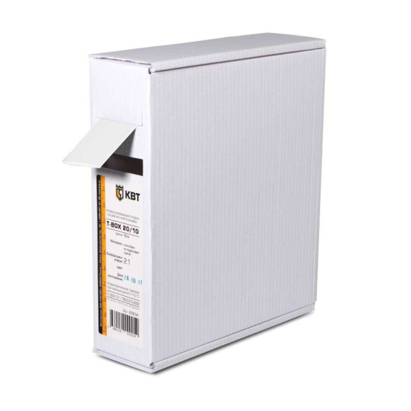 Трубка термоусадочная в евро боксе T-BOX 8/4 син. (уп.10м) КВТ 65610