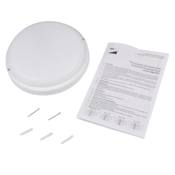Светильник светодиодный ЖКХ ДБП PBH-PC7-RSS 24Вт 4000К IP65 1920лм бел. JazzWay 5072336