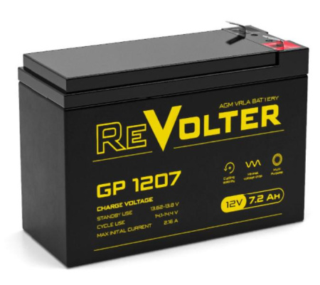 Аккумулятор 12В 7.2А.ч GP 1207 REVOLTER 4614040020015