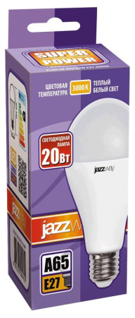Лампа светодиодная PLED-SP 20Вт A60 3000К E27 JazzWay 5009455A