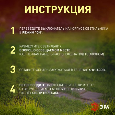 Светильник садовый ERASF012-35 Факел 72см солнечная батарея ЭРА Б0044243