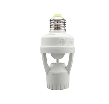 Патрон с датчиком движения PMS-IR 045 60Вт E27 360град. 6м IP20 WH JazzWay 5013018