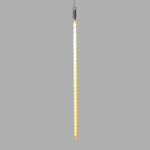 Гирлянда светодиодная "Тающие сосульки" 10шт х 50см шаг 100см 600LED тепл. бел. 24В провод каучук бел. соединяется Neon-Night 256-423