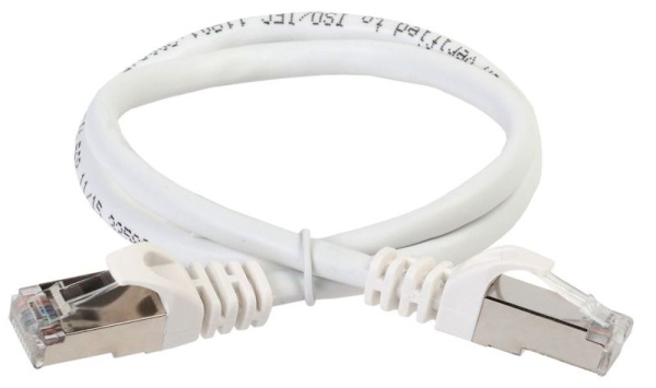 Патч-корд кат.6A S/FTP 2м standart 50мкд бел. ITK PC08-C6ASL-2M-SC-HC