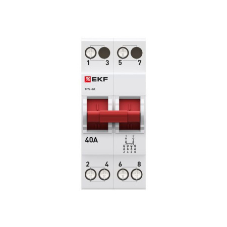 Переключатель трехпозиционный ТПС-63 2P 40А PROxima EKF TPS240