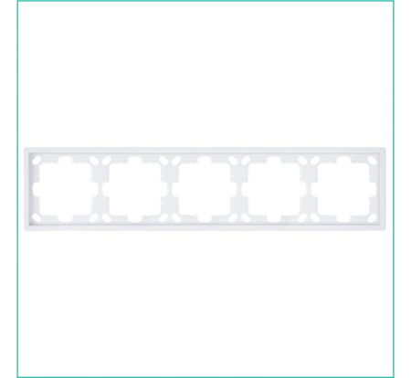 Рамка 5-м СП FD бел. глянцевый Jasmart FD1005W