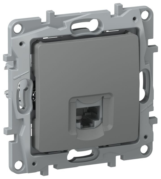 Розетка компьютерная RJ45 кат. 5Е UTP мокрый асфальт IEKETIKA IEK 6715411