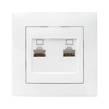 Розетка компьютерная 2-м СП Валенсия RJ45 бел. PROxima EKF EWK02-035-10