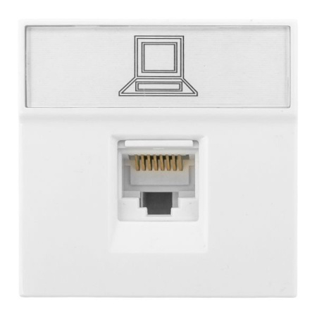 Розетка компьютерная 2мод. RJ45 кат.5E EKF E2MK015E-135-10