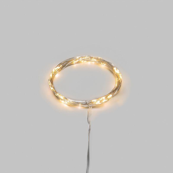 Гирлянда светодиодная Роса 5м 50 LED теплый бел. IP20 2хАА (в комплект не входят) Neon-Night 302-066
